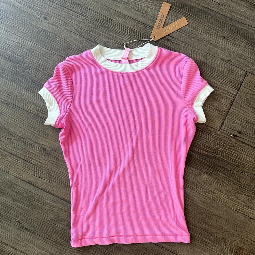 NWT SKIMS COTTON CANDY CROP TOP